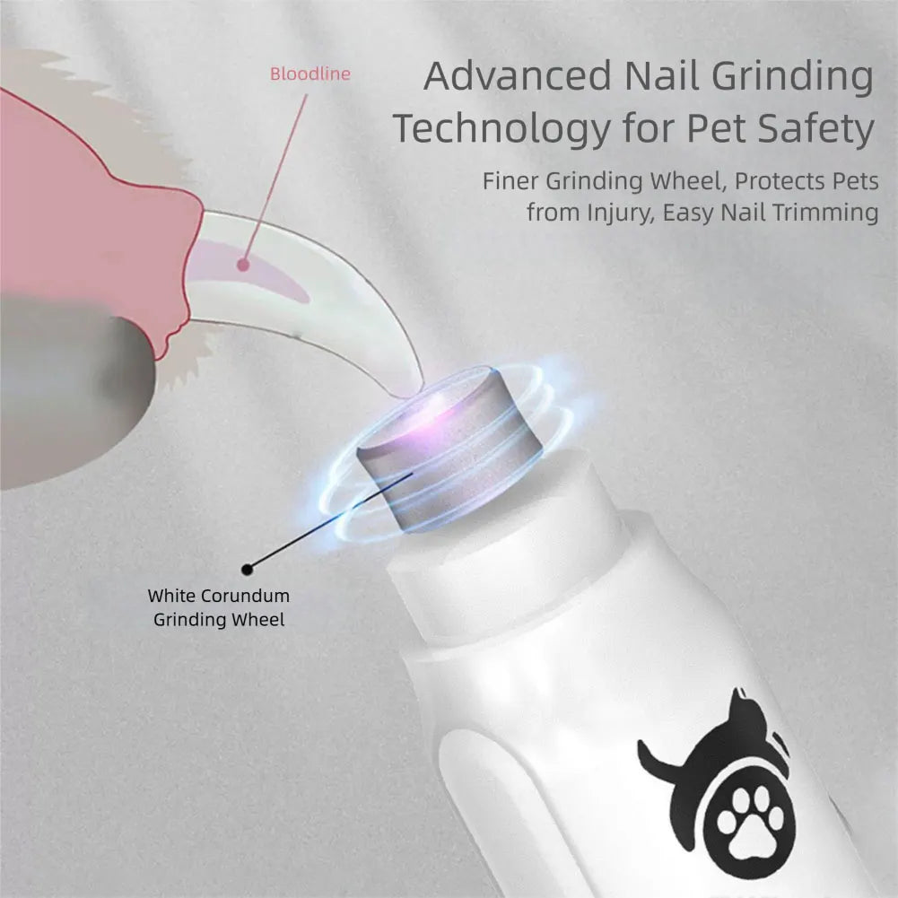 Pet Nail Grinder Electric Nail Trimmer Nail Clippers 3 Speed Rechargeable Cat Nail Trimmer for Dogs Cat